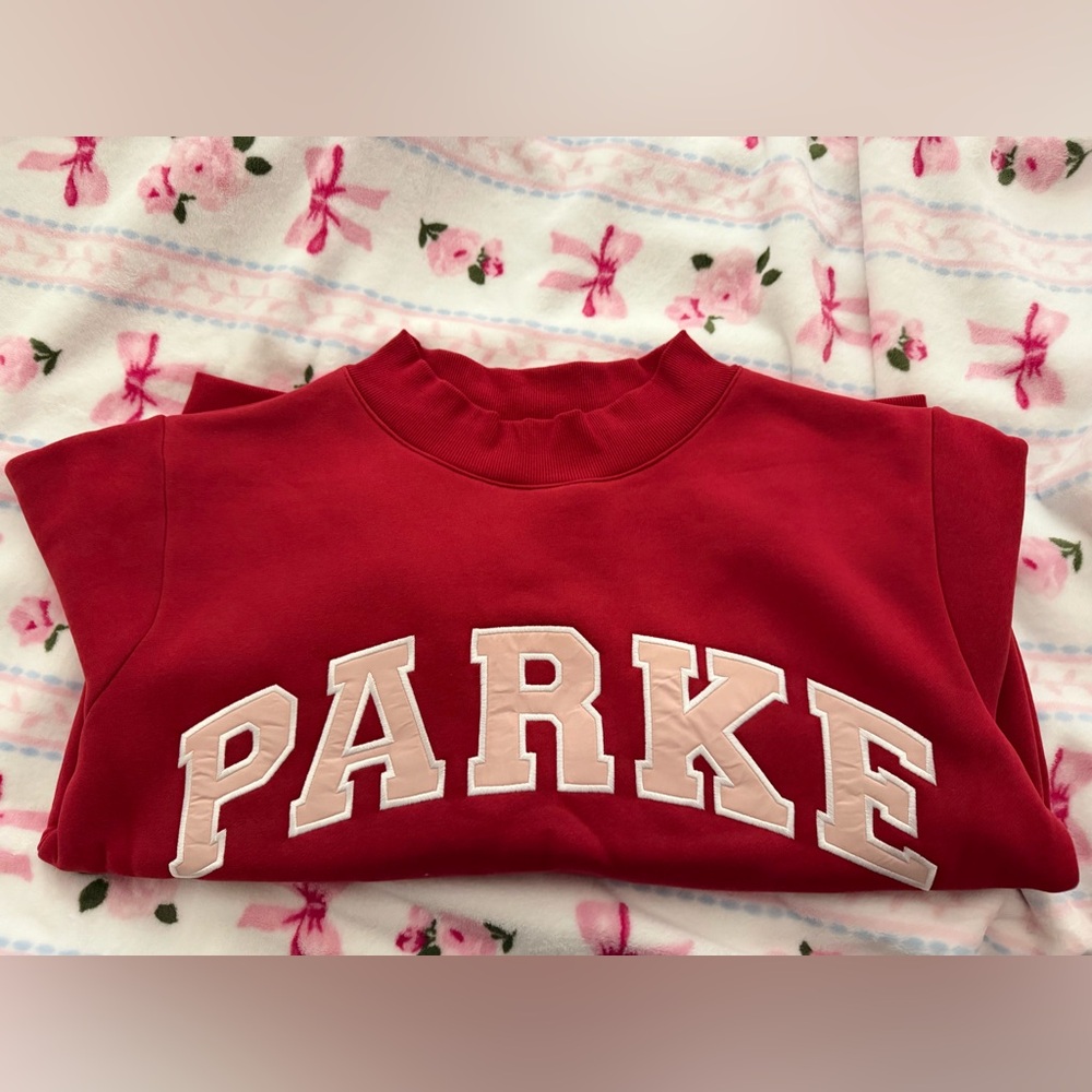 Parke valentines mockneck red crimson